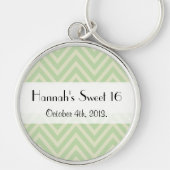 Green Zigzag, grün Zickzack, süß 16 Schlüsselanhänger (Vorne)