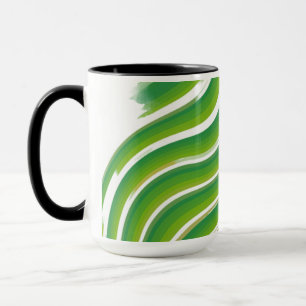 Green Zigzag Pattern Tasse   Stylish Geometric Dri