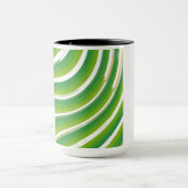 Green Zigzag Pattern Tasse | Stylish Geometric Dri (Zentrum)