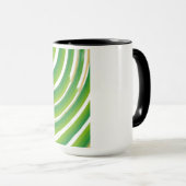 Green Zigzag Pattern Tasse | Stylish Geometric Dri (VorderseiteRechts)