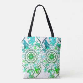 Green Zodiac Astrological Signs  on a Tote Bag Tasche