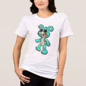 Green Zombie Bear Tri-Blend Shirt (Vorderseite)