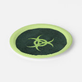 Green Zombie Danger Pappteller (Schrägansicht)