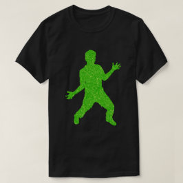 Green Zombie Halloween Glitzer T - Shirt