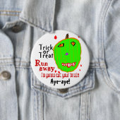 Green Zombie Pumpkin Trick oder Treat Button (Beispiel)