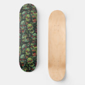 Green Zombie Spooky Halloween Skateboard (Vorderseite)