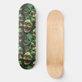 Green Zombie Spooky Halloween Skateboard (Vorderseite)
