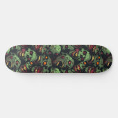 Green Zombie Spooky Halloween Skateboard (Horizontal)