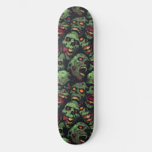 Green Zombie Spooky Halloween Skateboard