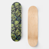 Green Zombie Spooky Halloween Skateboard (Vorderseite)