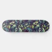 Green Zombie Spooky Halloween Skateboard (Horizontal)
