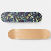 Green Zombie Spooky Halloween Skateboard (Horizontal)