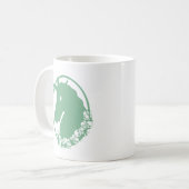 Green Zombie Unicorn Kaffeetasse (Vorderseite Links)