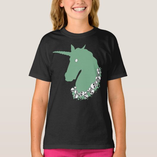 Green Zombie Unicorn T - Shirt (Vorderseite)