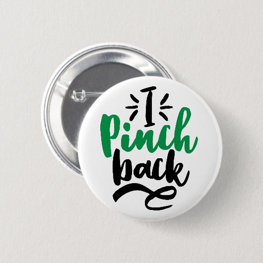 Green zu Niedlich, um St. Patrick's Day Graphic zu Button (Vorne & Hinten)