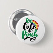 Green zu Niedlich, um St. Patrick's Day Graphic zu Button (Vorne & Hinten)