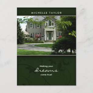 Green Zuhause Real Anwesen House Postkarte