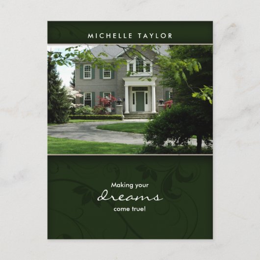 Green Zuhause Real Anwesen House Postkarte (Vorderseite)
