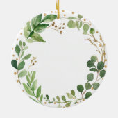Greenary First Christmas Verlobt Ornament Geschenk (Hinten)