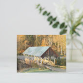 Greenbanks Hollow Covered Bridge Danville Vermont Postkarte (Stehend Vorderseite)