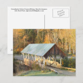 Greenbanks Hollow Covered Bridge Danville Vermont Postkarte (Vorne/Hinten)