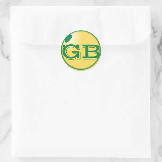 GREENBAY PACKERS RUNDER AUFKLEBER (Tasche)