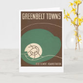 Greenbelt Museum note card Karte (Gelbe Blume)