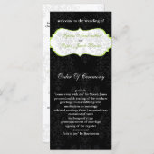 Greenblack Wedding-Programm Programm (Vorne/Hinten)