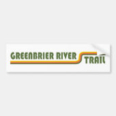 Greenbrier River Trail Autoaufkleber (Vorne)