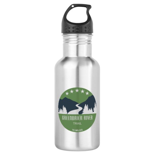 Greenbrier River Trail Edelstahlflasche (Vorderseite)