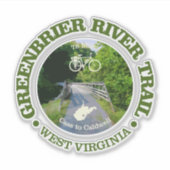 Greenbrier River Trail (Fahrrad c) Aufkleber (Vorderseite)