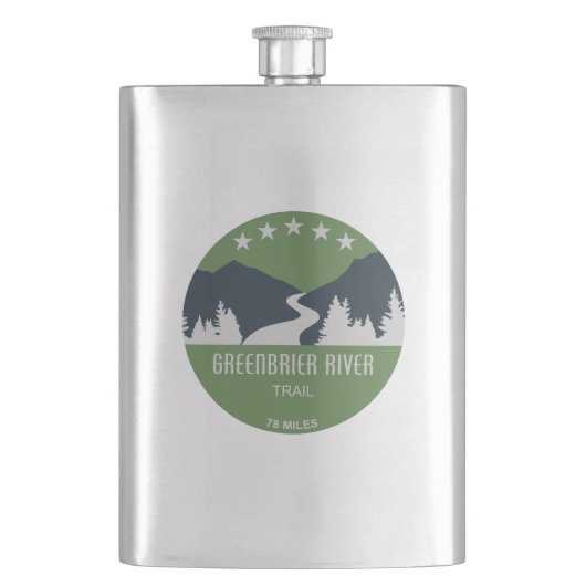 Greenbrier River Trail Flachmann (Vorderseite)