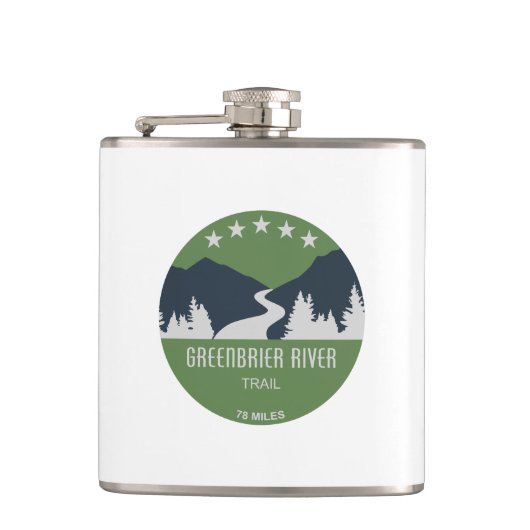 Greenbrier River Trail Flachmann (Vorderseite)