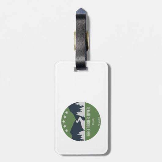 Greenbrier River Trail Gepäckanhänger (Rückseite vertikal)