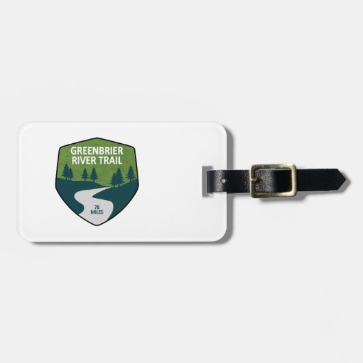 Greenbrier River Trail Gepäckanhänger (Vorderseite horizontal)