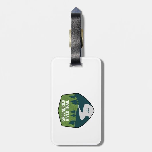 Greenbrier River Trail Gepäckanhänger (Rückseite vertikal)
