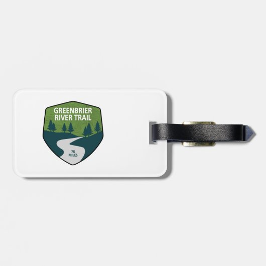 Greenbrier River Trail Gepäckanhänger (Rückseite horizontal)