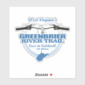 Greenbrier River Trail (H2) Aufkleber (Blatt)