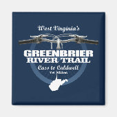 Greenbrier River Trail (H2) Magnet (Vorne)