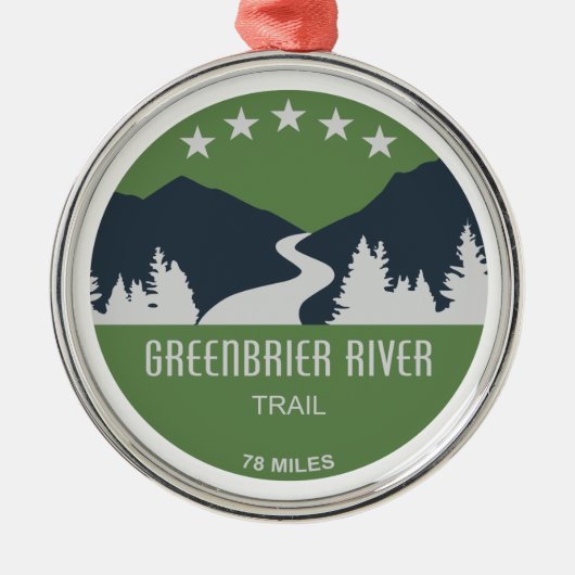 Greenbrier River Trail Ornament Aus Metall (Vorne)