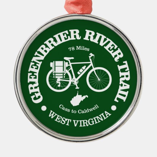 Greenbrier River Trail (Radfahren) Ornament Aus Metall (Vorne)