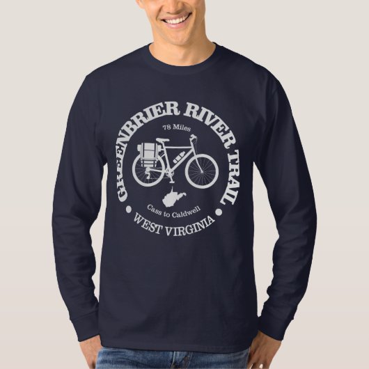 Greenbrier River Trail (Radfahren) T-Shirt (Vorderseite)
