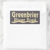 Greenbrier River Trail Rechteckiger Aufkleber (Tasche)
