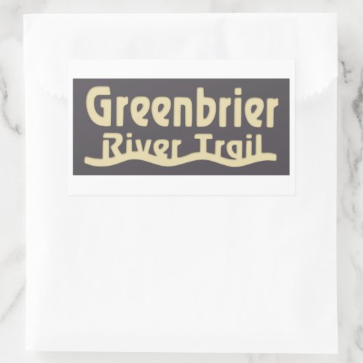 Greenbrier River Trail Rechteckiger Aufkleber (Tasche)
