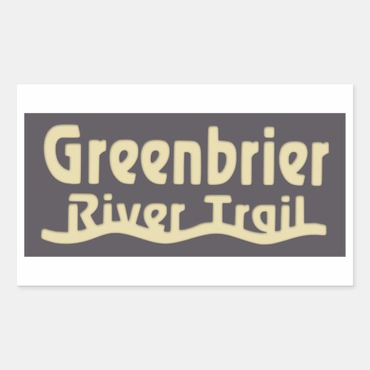 Greenbrier River Trail Rechteckiger Aufkleber (Vorderseite)