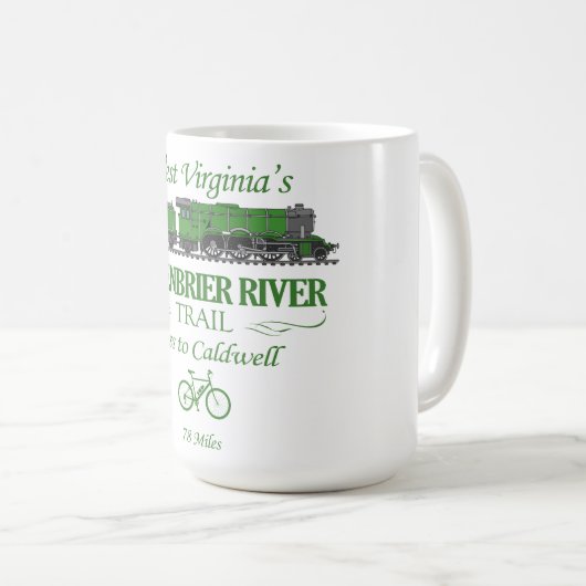 Greenbrier River Trail (RT2) Kaffeetasse (VorderseiteRechts)