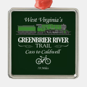 Greenbrier River Trail (RT2) Ornament Aus Metall
