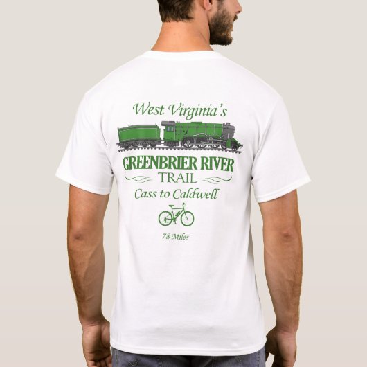 Greenbrier River Trail (RT2) T-Shirt (Rückseite)