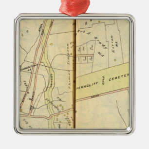 Greenburg, New York 4 Silbernes Ornament