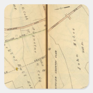 Greenburg, New York 7 Quadratischer Aufkleber